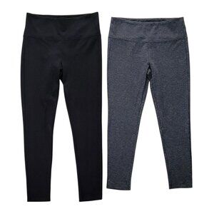 Bundle of 2 Pair of Bula Heavyweight Leggings Base Layer Tights Black Gray Sz 8